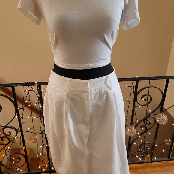 41. Nwt Commense Linen Trousers White Size Medium - Picture 8 of 11